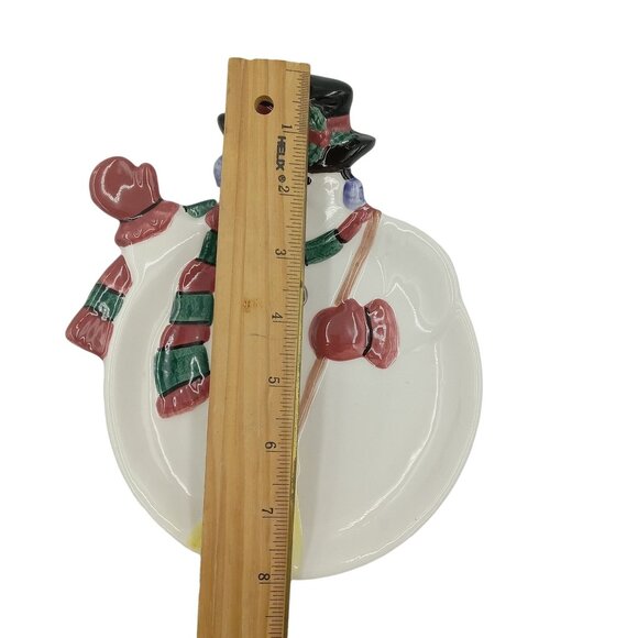 Omnibus Yule Snowman Cookie or Serving Plate Christmas Sri Lanka - Picture 5 of 5
